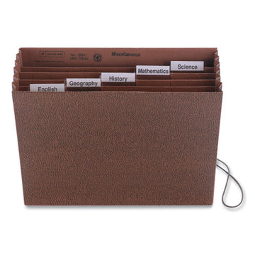 Smead® Six-pocket Subject File With Insertable Tabs, 5.25" Expansion, 6 Sections, 1-5-cut Tab, Letter Size, Redrope freeshipping - TVN Wholesale